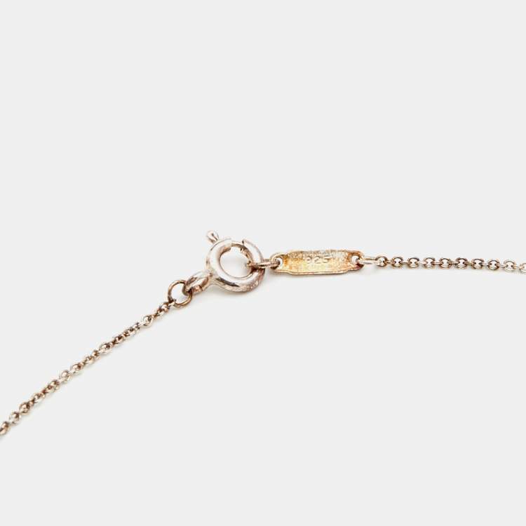 Pre Owned Tiffany & Co. Filigree Heart Sterling Silver Pendant Necklace