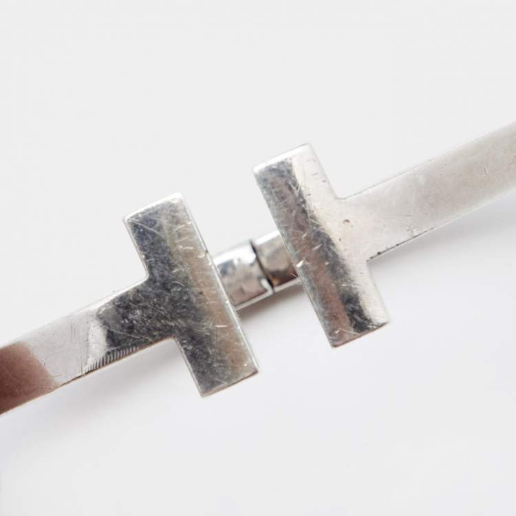 Pre Owned Tiffany & Co. T Square Sterling Silver Bracelet