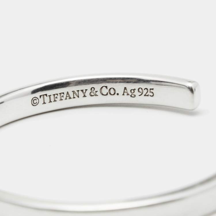 Pre Owned Tiffany & Co. Tiffany 1837 Sterling Silver Open Cuff Bracelet