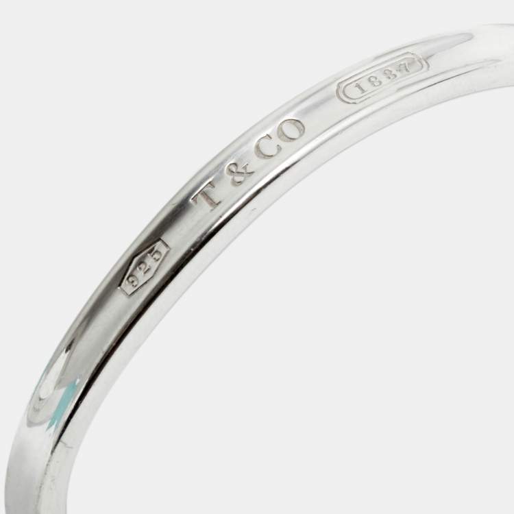 Pre Owned Tiffany & Co. Tiffany 1837 Sterling Silver Open Cuff Bracelet