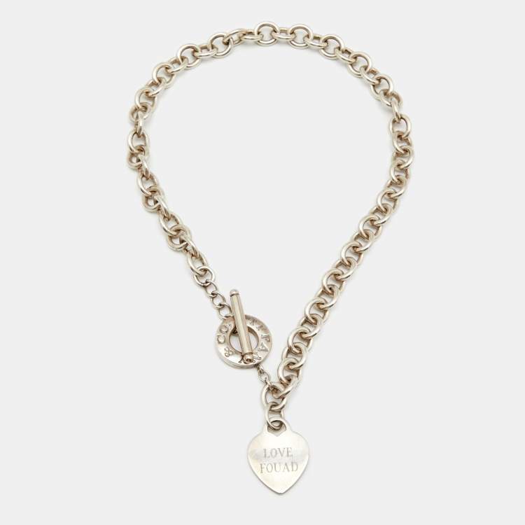 Tiffany & Co. | Jewelry | 2 Please Return To Tiffany Heart Tag Toggle  Necklace Plus Size Curvy Version | Poshmark