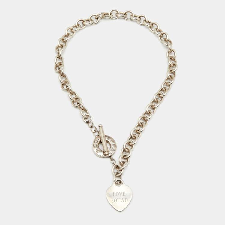 Tiffany and co on sale heart toggle necklace