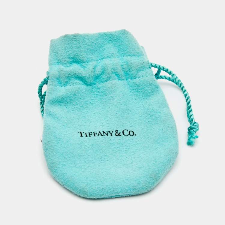 Pre Owned Tiffany & Co. Return To Tiffany Heart Tag Sterling Silver Stud Earrings