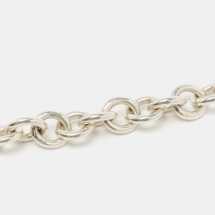 Pre Owned Tiffany & Co. Return to Tiffany Heart Tag Sterling Silver Chain Necklace