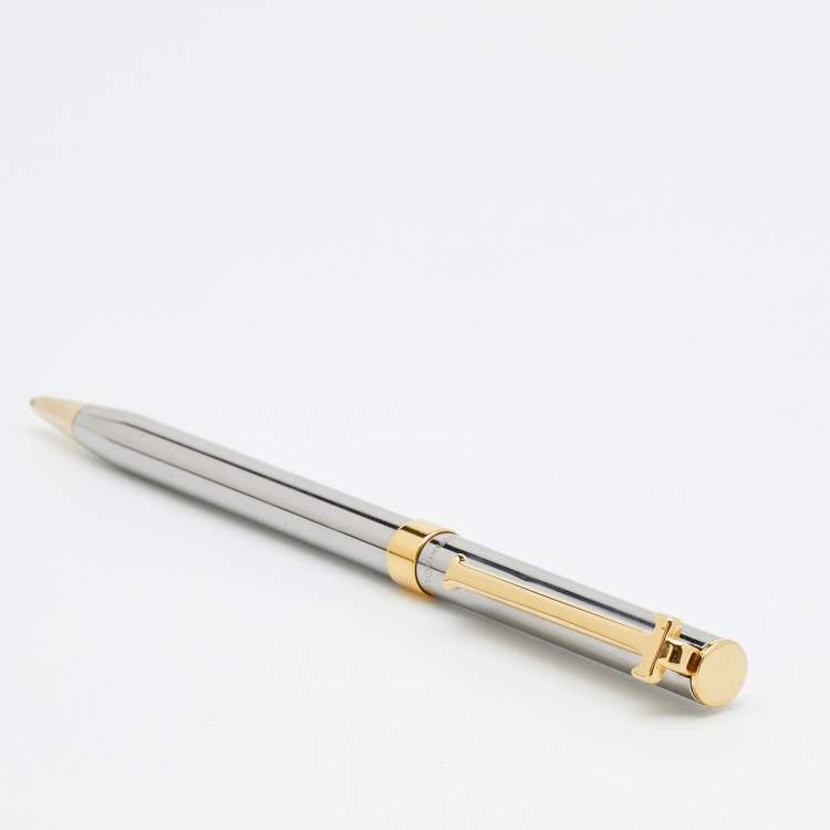 Pre Owned Tiffany & Co. Two Tone T-Clip Ballpoint Pen