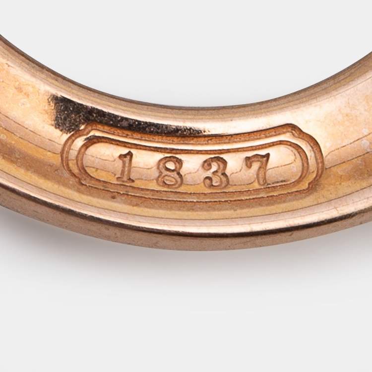 Pre Owned Tiffany & Co. Sterling Silver Rubedo Interlocking Circles Pendant Necklace