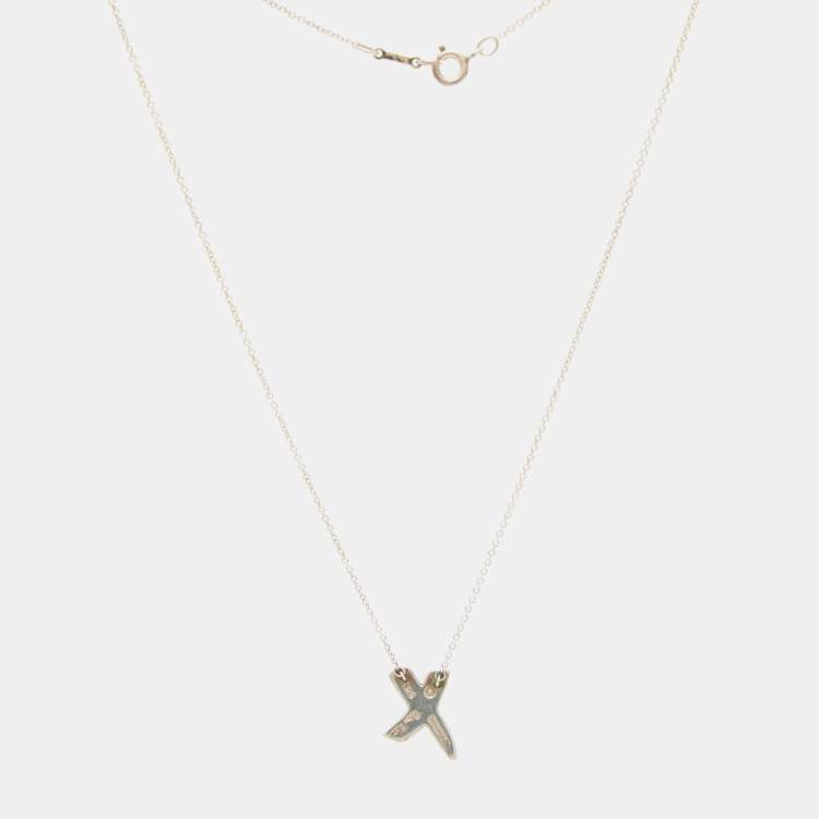Pre Owned Tiffany & Co. Paloma's Grafitti X Sterling Silver Pendant Necklace