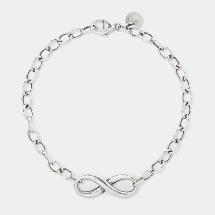 Pre Owned Tiffany & Co. Sterling Silver Infinity Bracelet