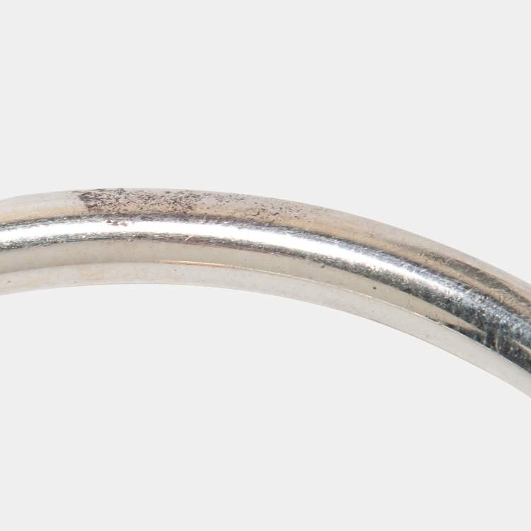 Pre Owned Tiffany & Co. Please Return to Tiffany & Co. Circle Edge Rubedo Sterling Siver Open Cuff Bracelet
