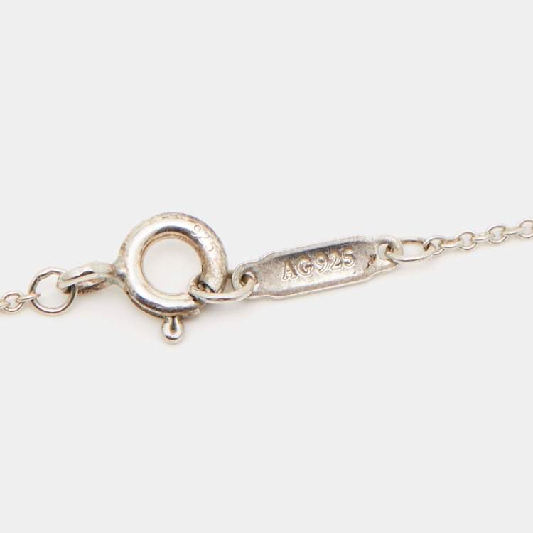 Pre Owned Tiffany & Co. 1837 Interlocking Circles Rubedo Sterling Silver Pendant Necklace