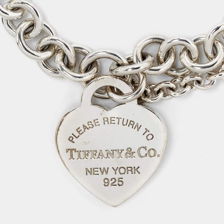 Tiffany & Co. Return to Tiffany Heart Tag Sterling Silver Double