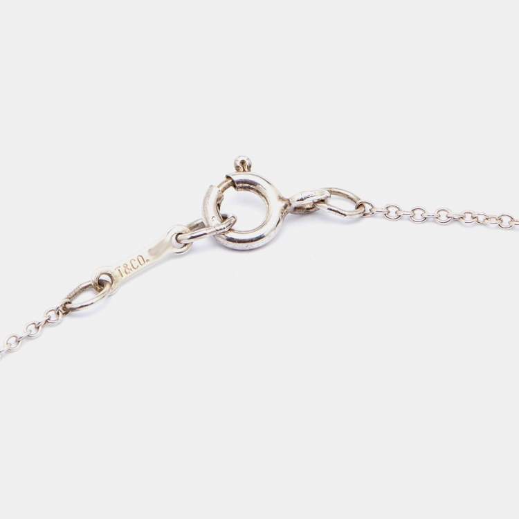 Pre Owned Tiffany & Co. X Paloma Picasso Silver Double Heart Infinity Pendant Necklace