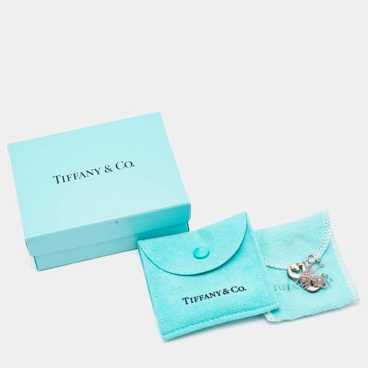 Pre Owned Tiffany & Co. X Paloma Picasso Silver Double Heart Infinity Pendant Necklace