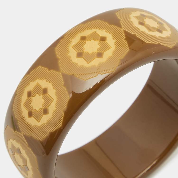 Pre Owned Tiffany & Co. Paloma Picasso Caramel Brown Resin Bangle Bracelet