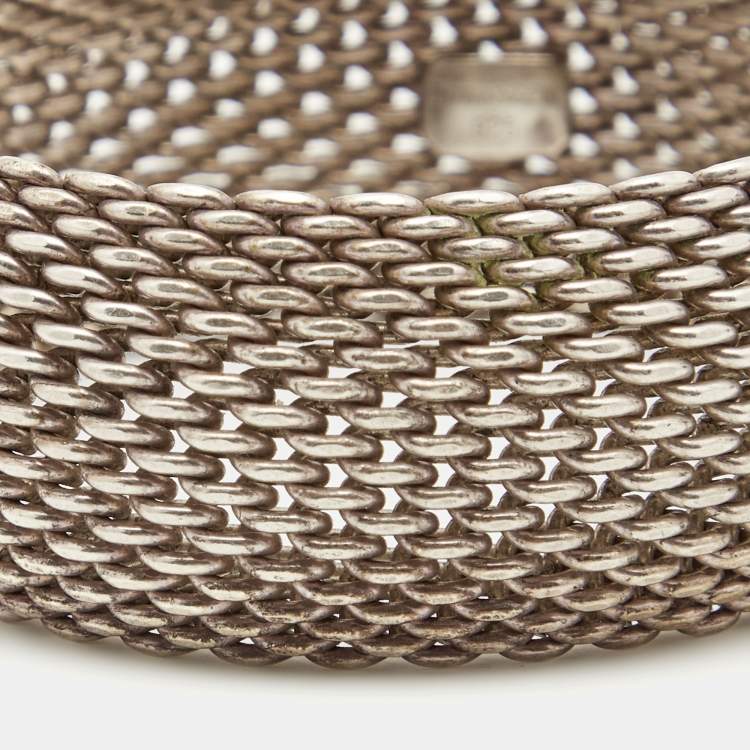 Pre Owned Tiffany & Co. Somerset Mesh Sterling Silver Bracelet