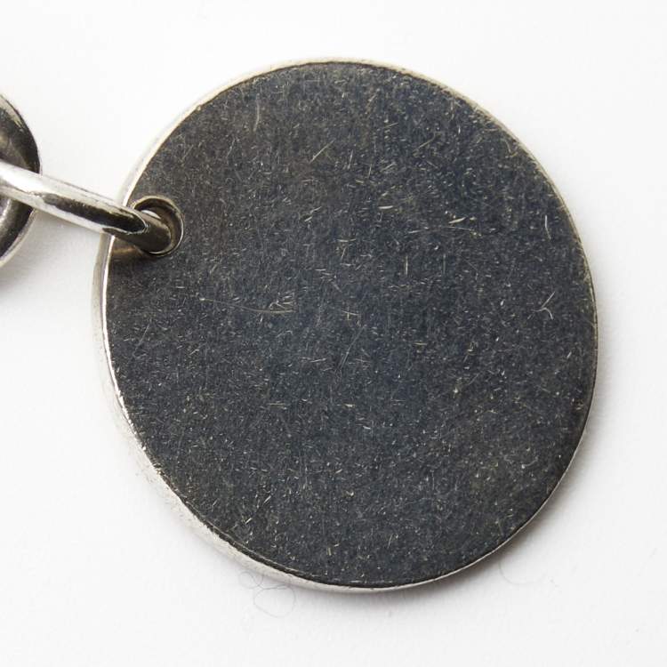 Pre Owned Tiffany & Co. Return to Tiffany Sterling Silver Round Tag Charm Bracelet