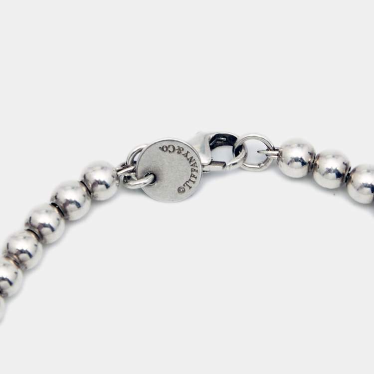 Pre Owned Tiffany & Co. Return To Tiffany Blue Enamel Sterling Silver Bracelet