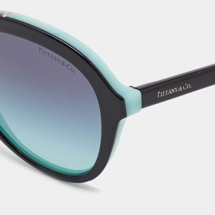 Pre Owned Tiffany & Co. Black/Turquoise TF4157 Gradient Sunglasses