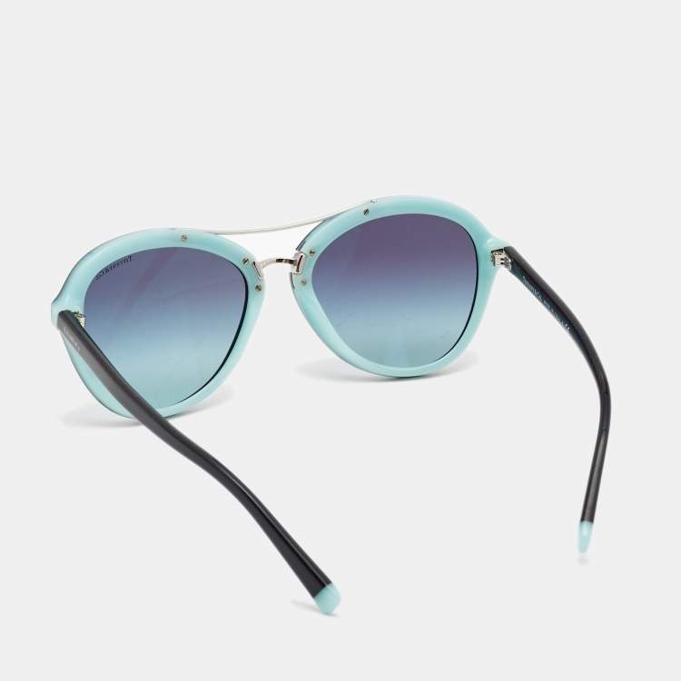 Pre Owned Tiffany & Co. Black/Turquoise TF4157 Gradient Sunglasses