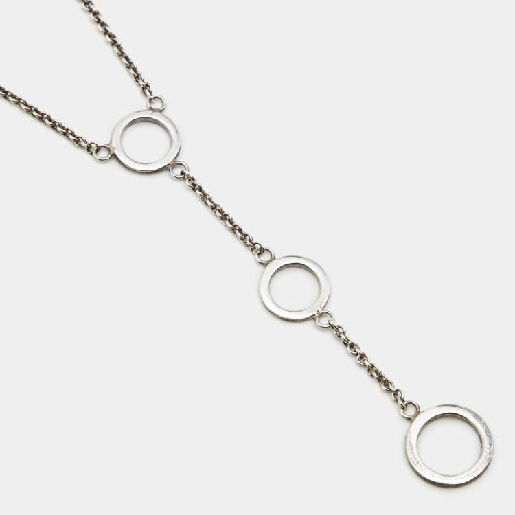 Pre Owned Tiffany & Co. Circles Sterling Silver Station Necklace