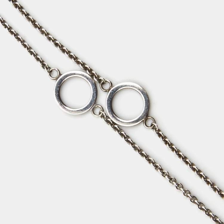 Pre Owned Tiffany & Co. Circles Sterling Silver Station Necklace