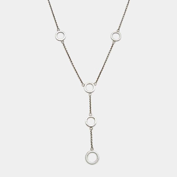 Pre Owned Tiffany & Co. Circles Sterling Silver Station Necklace