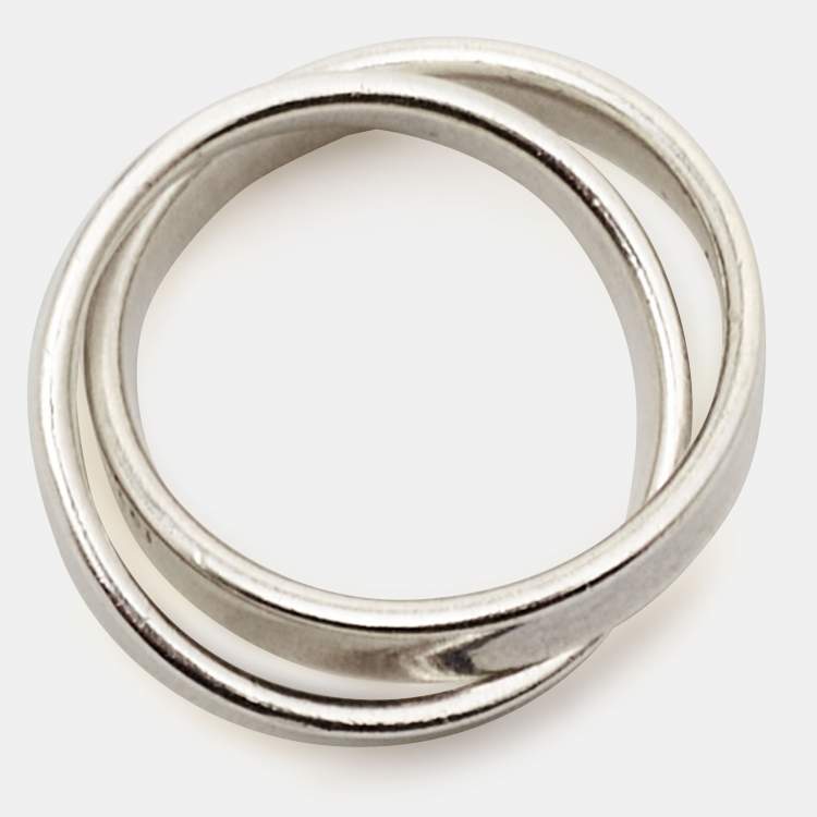 Pre Owned Tiffany & Co. Tiffany 1837 Interlocking Circles Sterling Silver Pendant