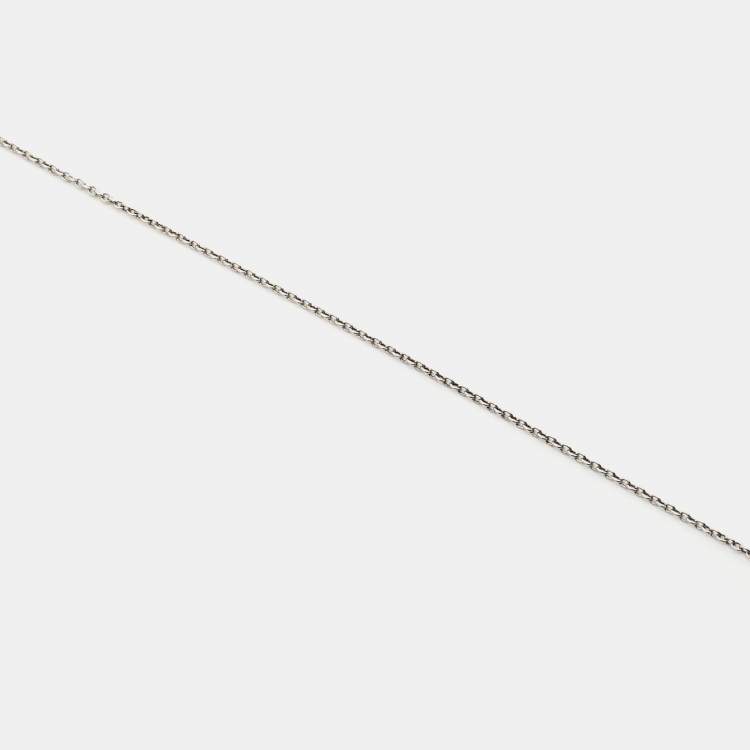 Pre Owned Tiffany & Co. Tiffany Key Diamond Sterling Silver Pendant Necklace