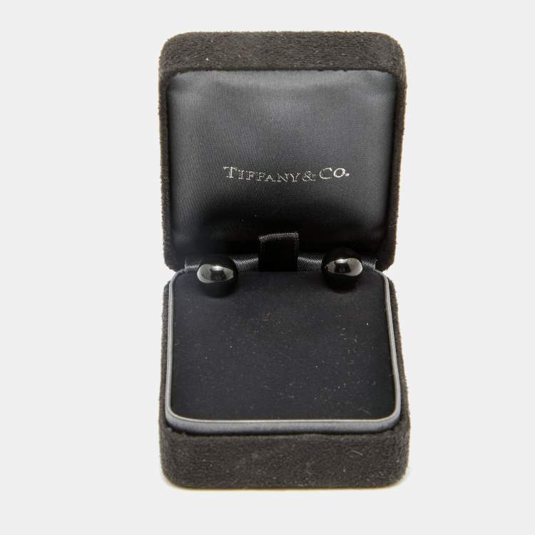 Pre Owned Tiffany & Co. Onyx Sterling Silver Earrings