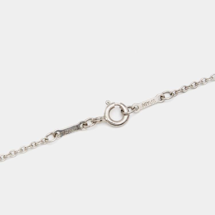 Pre Owned Tiffany & Co. Elsa Peretti Open Heart Sterling Silver Necklace