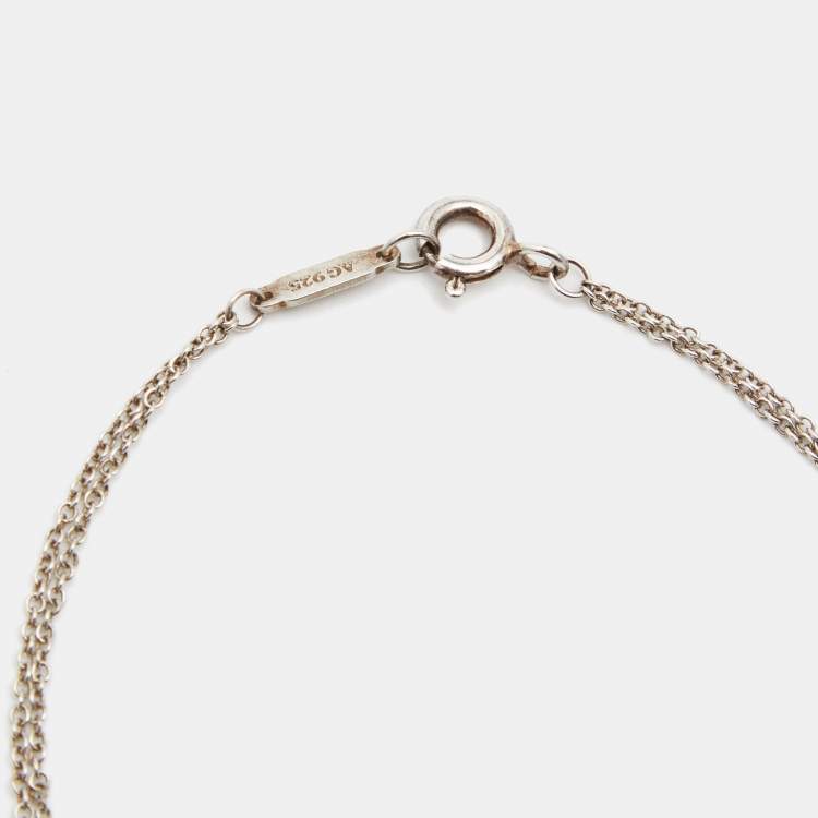 Pre Owned Tiffany & Co. Return To Tiffany Love Heart Tag Sterling Silver Bracelet