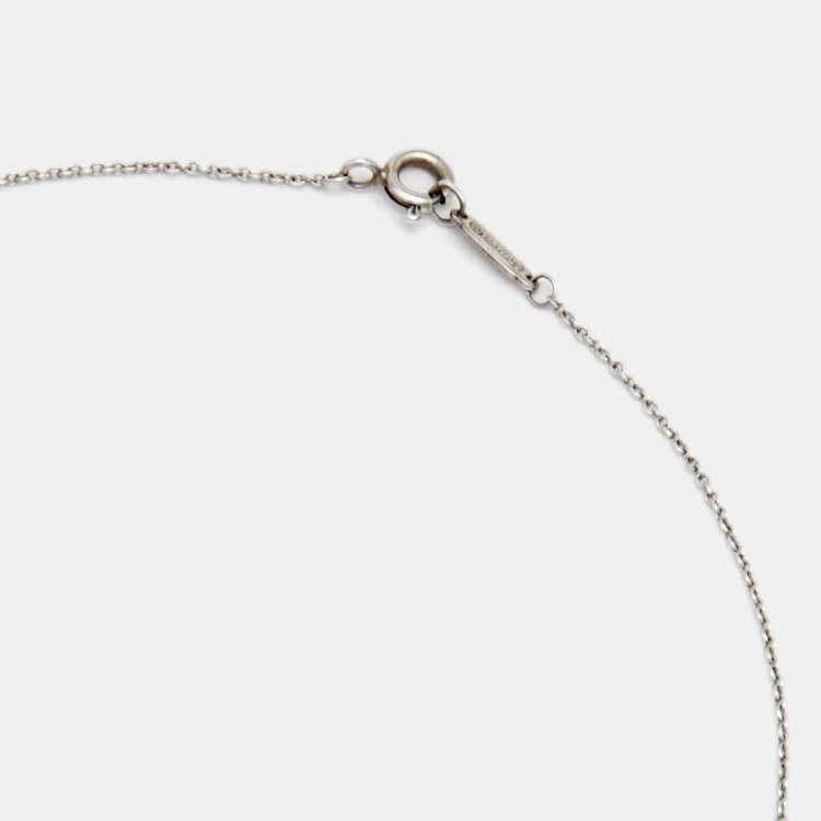 Pre Owned Tiffany & Co. Tiffany Heart Sterling Silver Pendant Necklace