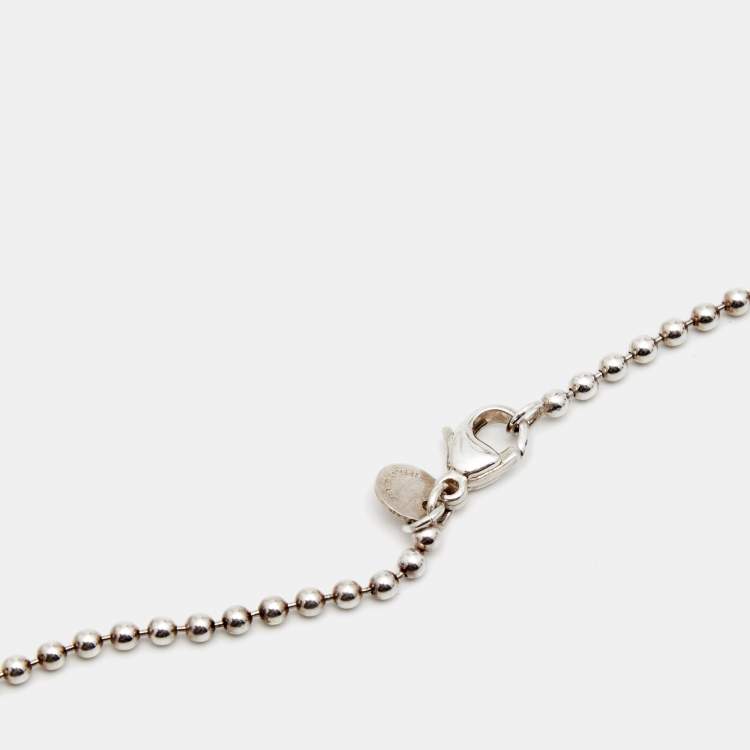 Pre Owned Tiffany & Co. Heart & Arrow Sterling Silver Pendant Necklace