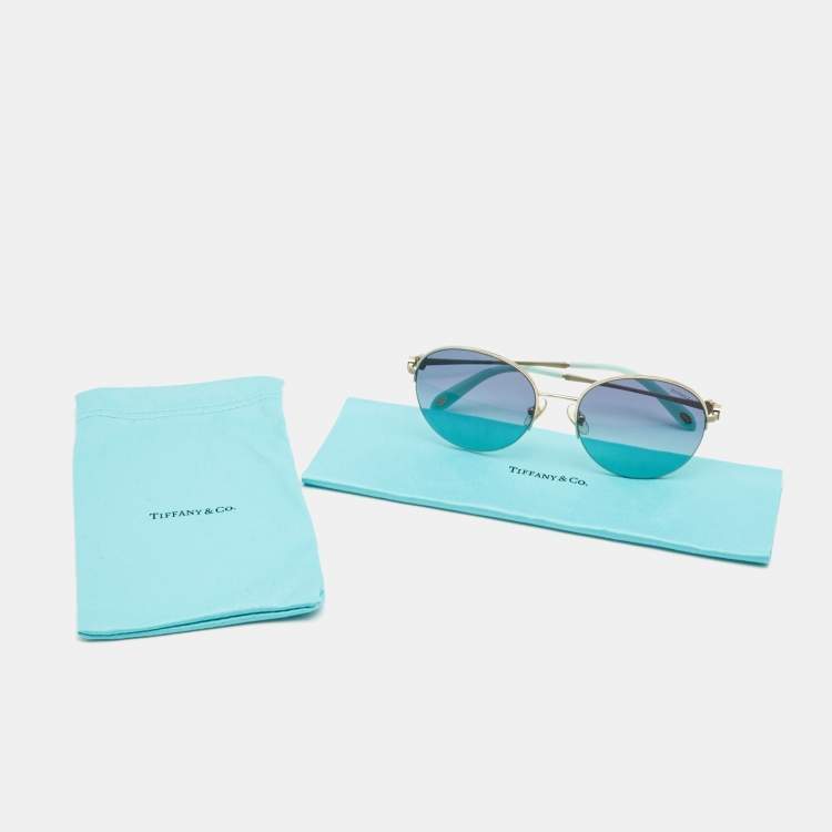 Pre Owned Tiffany & Co. Blue Gradient Round Sunglasses