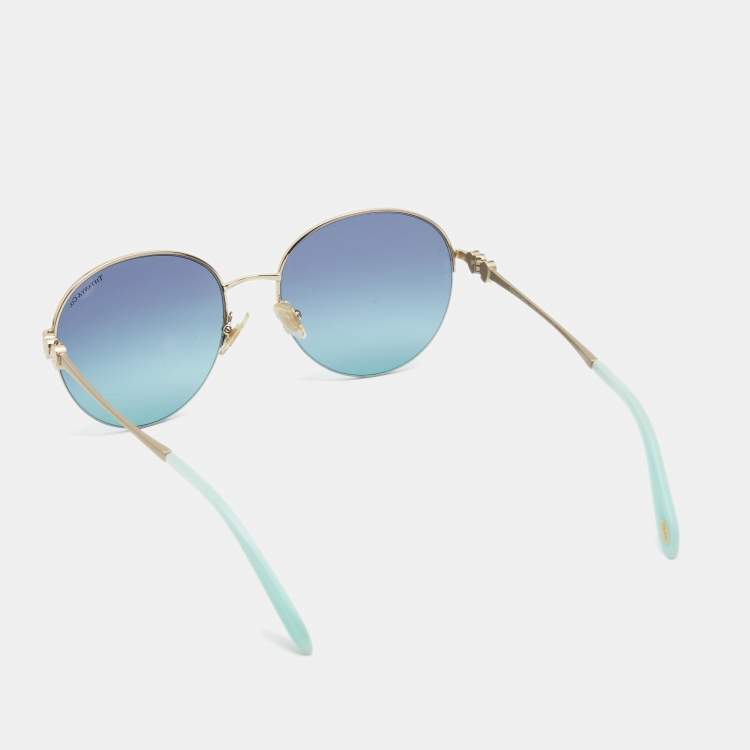 Pre Owned Tiffany & Co. Blue Gradient Round Sunglasses