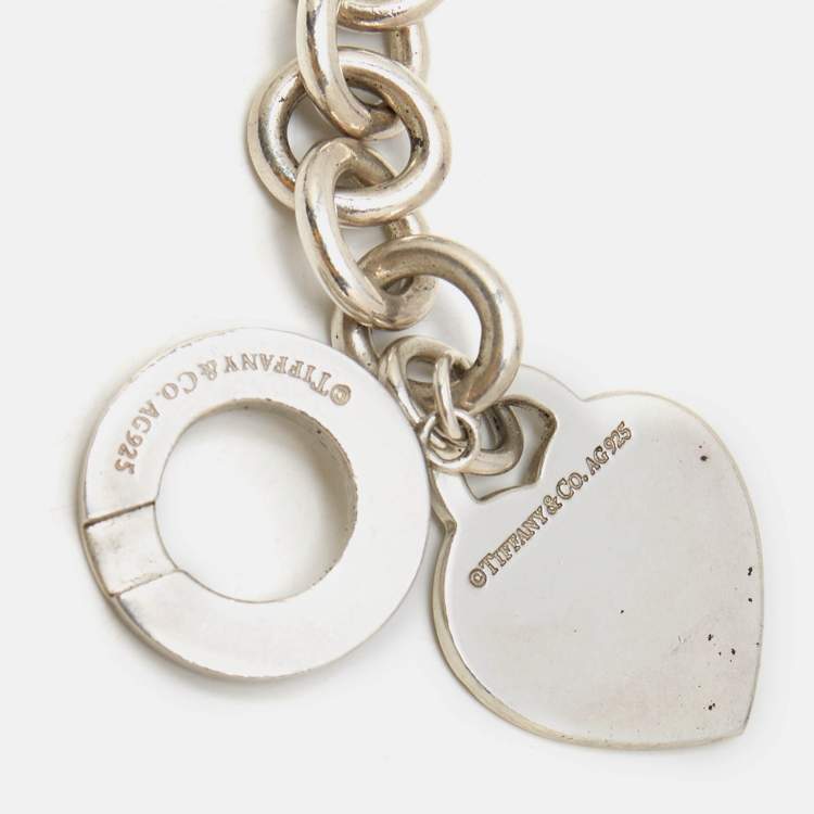 Pre Owned Tiffany & Co. Return To Tiffany Love Heart Tag Sterling Silver Toggle Bracelet