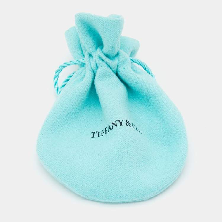 Pre Owned Tiffany & Co. Return To Tiffany Double Heart Tag Silver Pendant Chain Necklace