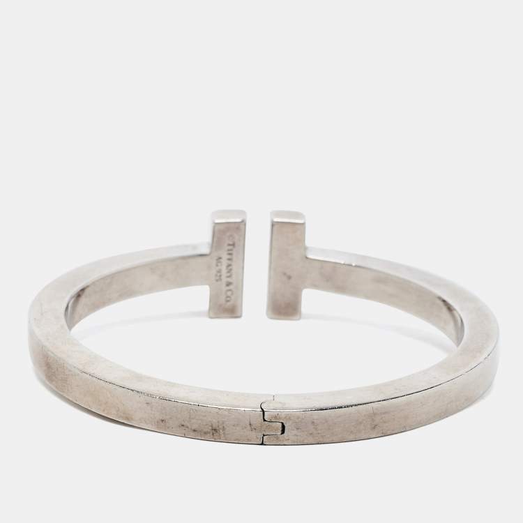 Pre Owned Tiffany & Co. T Square Sterling Silver Bracelet