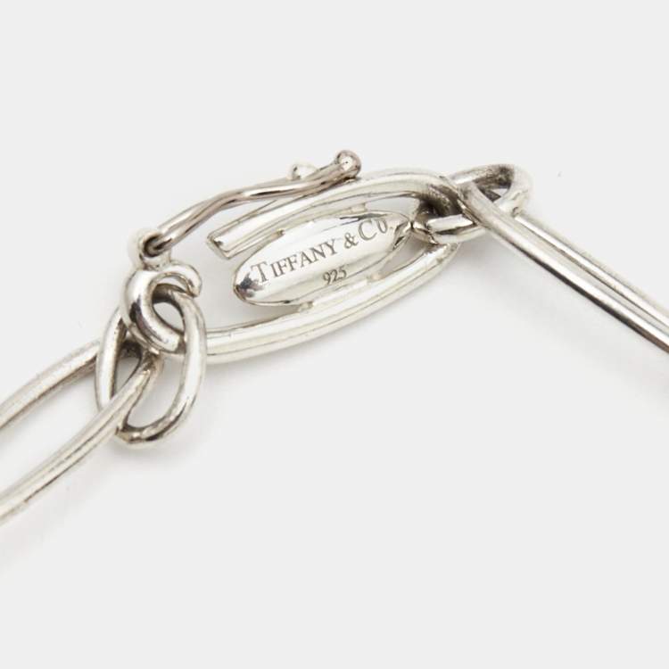 Pre Owned Tiffany & Co. Elsa Peretti Multi-Charm Sterling Silver Link Bracelet