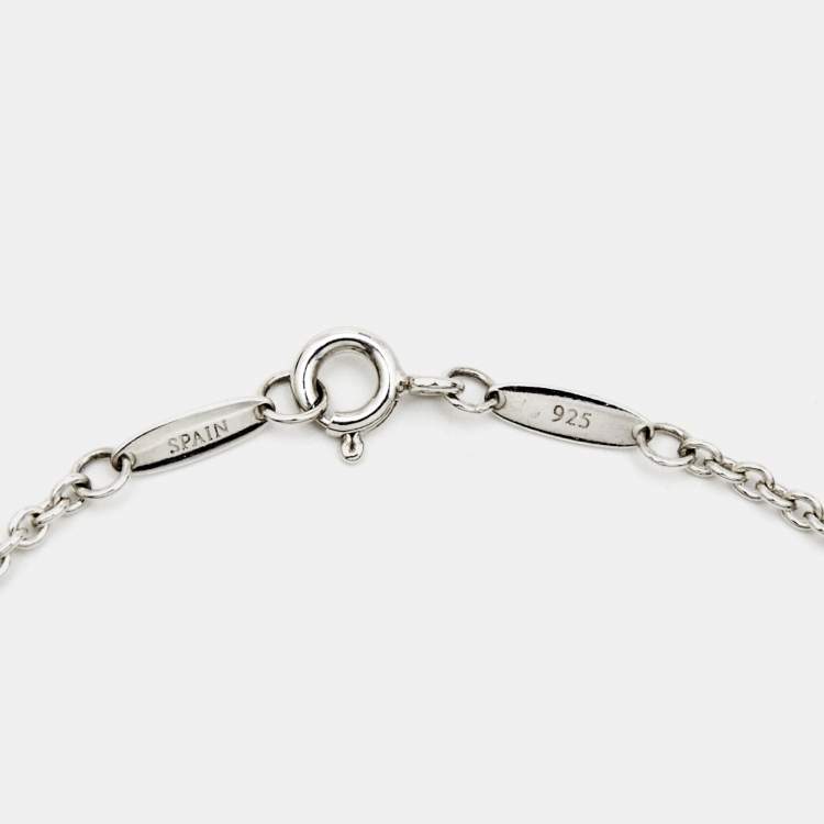 Pre Owned Tiffany & Co. Elsa Peretti Round Disc Charm Sterling Silver Bracelet