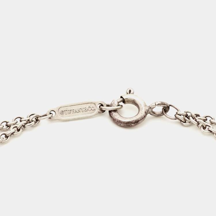 Pre Owned Tiffany & Co. Return To Tiffany Love Heart Tag Key Sterling Silver Bracelet