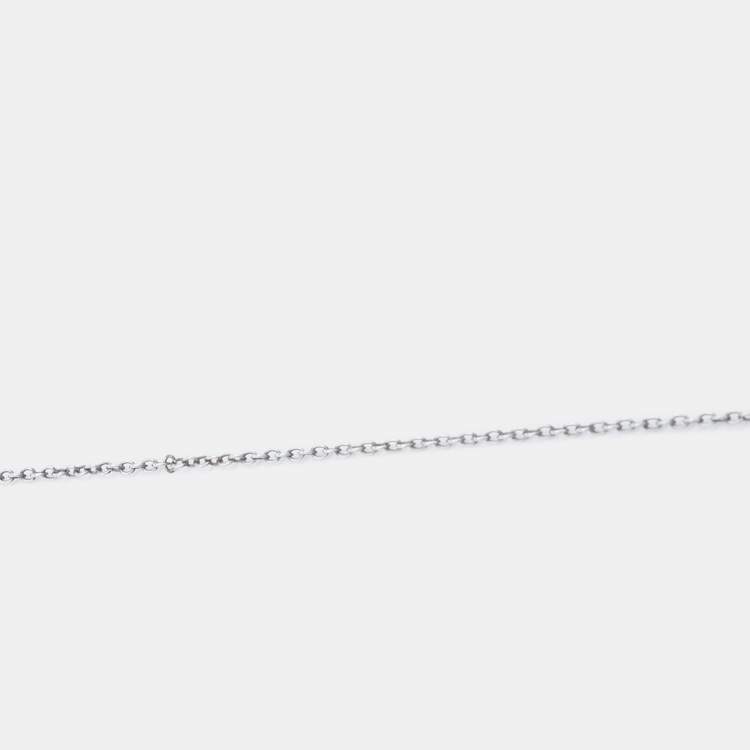 Pre Owned Tiffany & Co. Return To Tiffany Double Heart Tag Enamel Silver Pendant Necklace