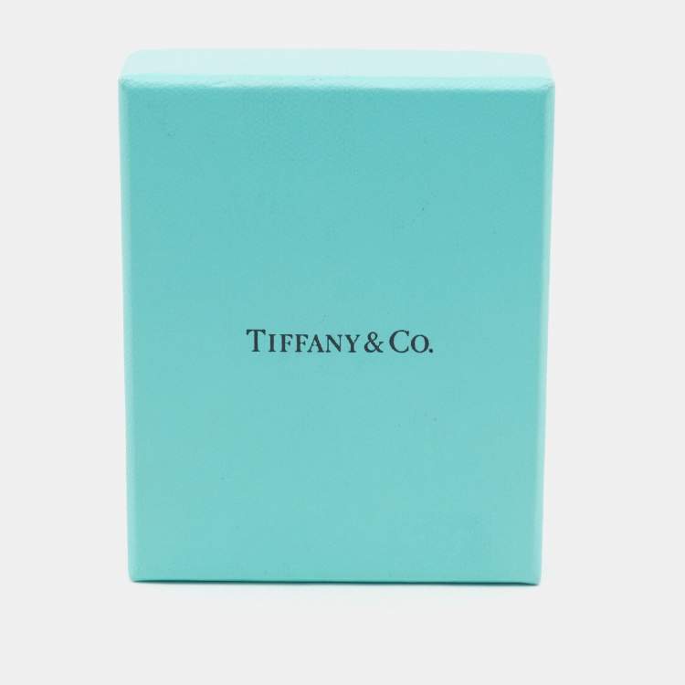 Pre Owned Tiffany & Co. Return To Tiffany Double Heart Tag Enamel Silver Pendant Necklace