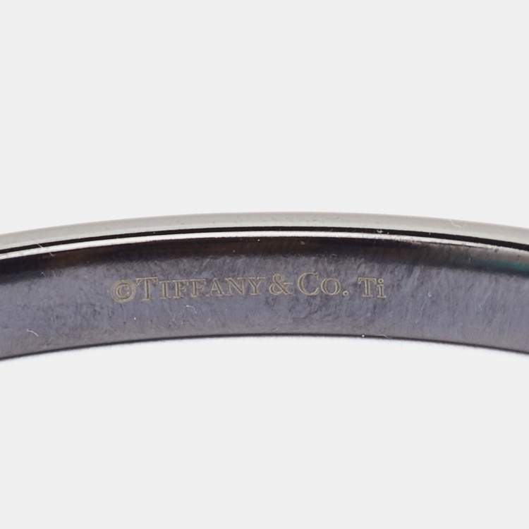 Pre Owned Tiffany & Co. T & Co. 1837  Titanium Cuff Bracelet