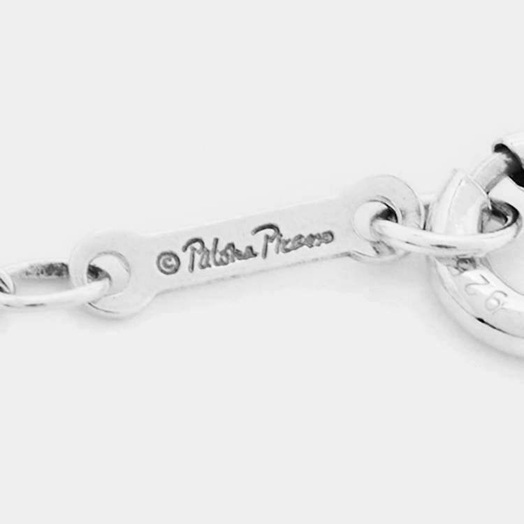 Pre Owned Tiffany & Co. Paloma Picasso Olive Leaf Sterling Silver Bracelet