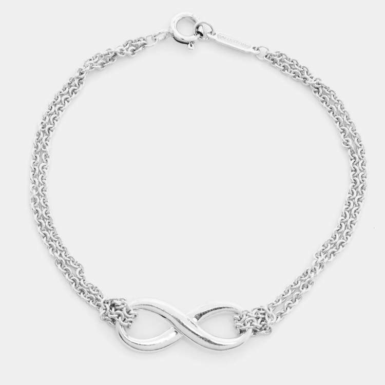 Pre Owned Tiffany & Co. Infinity Sterling Silver Bracelet
