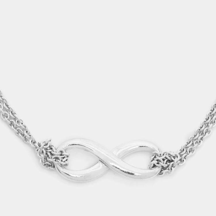 Pre Owned Tiffany & Co. Infinity Sterling Silver Bracelet