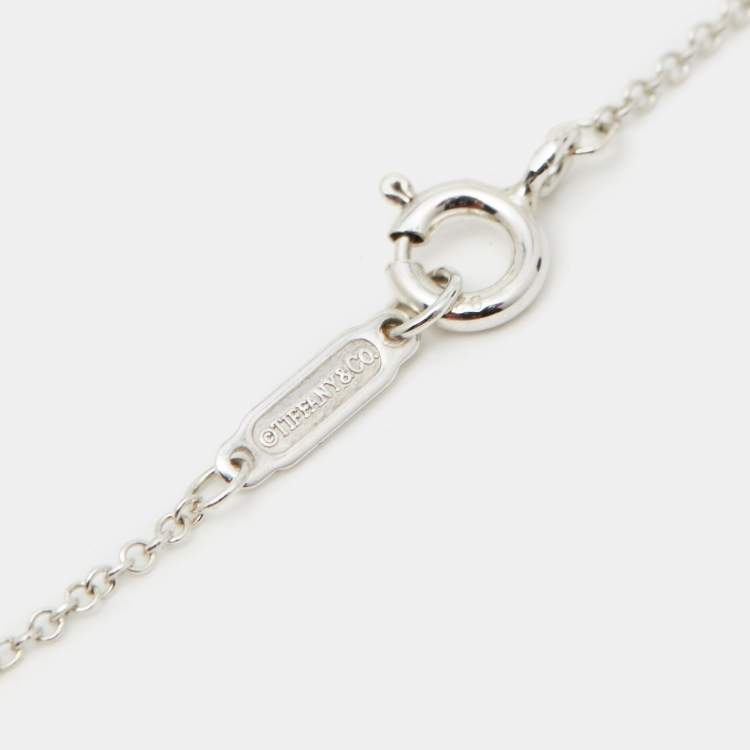 Pre Owned Tiffany & Co. 1837 Interlocking Circles Sterling Silver Rubedo Necklace