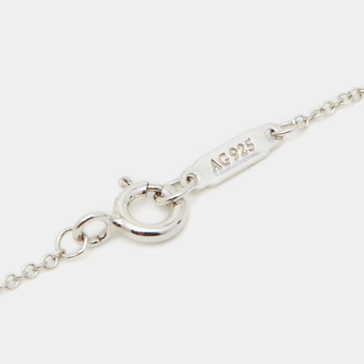 Pre Owned Tiffany & Co. 1837 Interlocking Circles Sterling Silver Rubedo Necklace