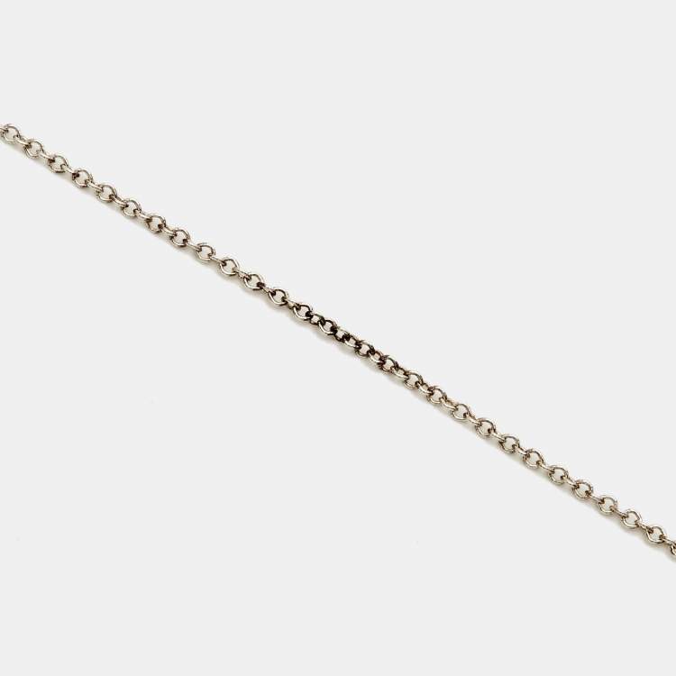 Pre Owned Tiffany & Co. Return To Tiffany Enamel Heart Tag Sterling Silver Necklace